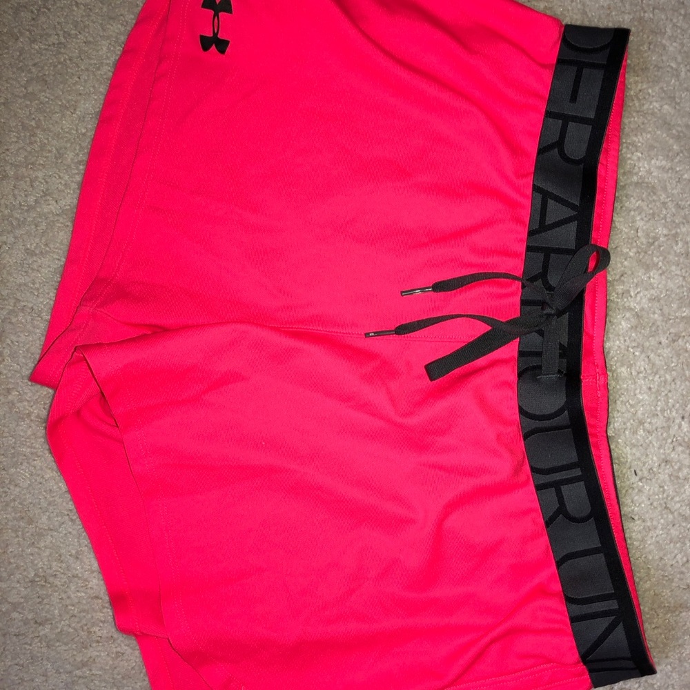 neon pink athletic shorts